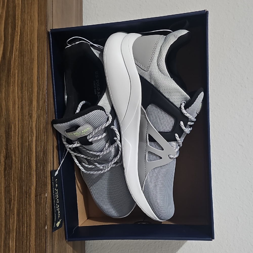 U.S. Polo Assn. Men's Black and Gray Sneakers
